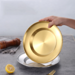 24 pieces set golden crockery design tow