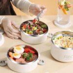2 layer warm lunch box with bag