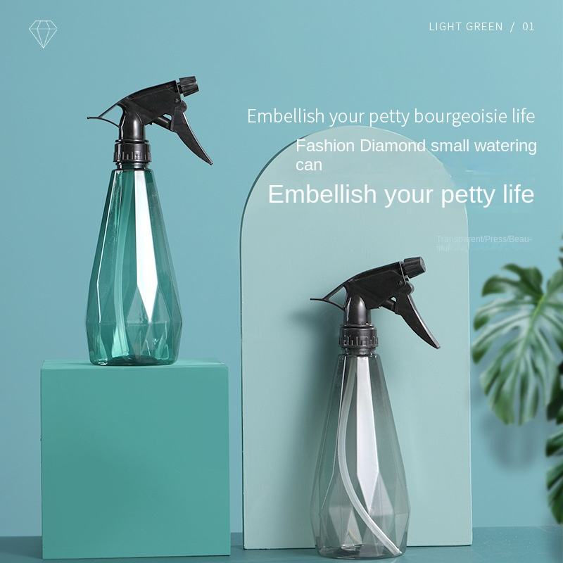 diamond plastic spray bottle 500ml for travel beauty cleaning gardening diamond plastic spray bottle 500ml for travel beauty cleaning gardening