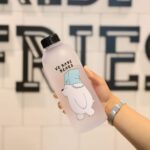 we bare bear frosted water bottle