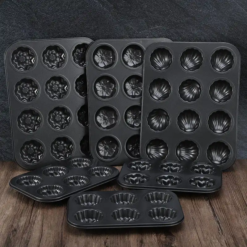 non stick multi shape cake mold tray set – heavy duty baking pan