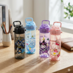 cute cartoon character kids sipper water bottles