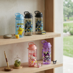 cute cartoon character kids sipper water bottles