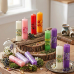 premium scented pillar candles – long lasting fragrance candles (small & large sizes available)