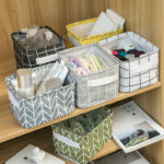 collapsible fabric storage bins with handles (multi pattern set)