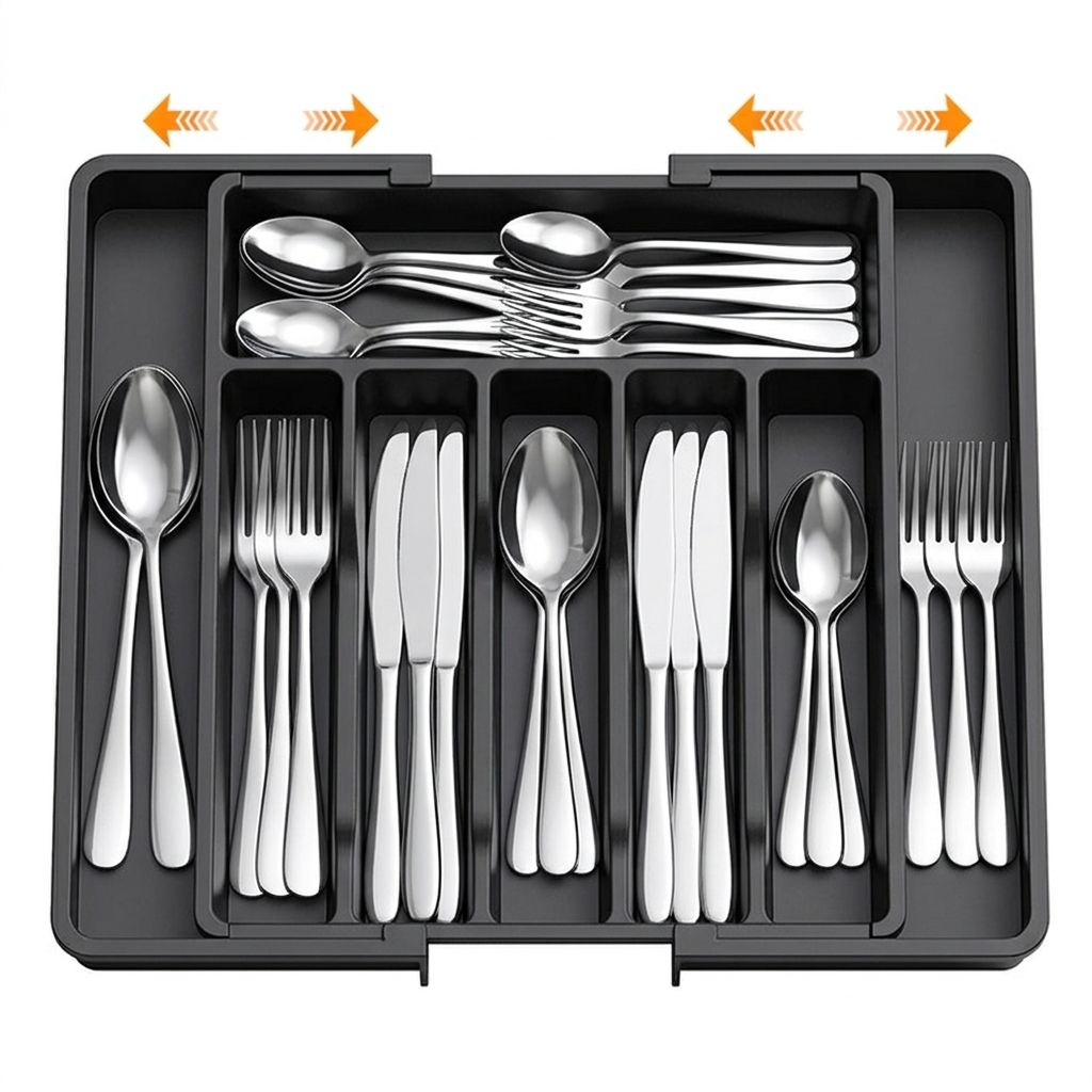 premium expandable cutlery tray & drawer organizer premium expandable cutlery tray & drawer organizer