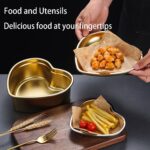 premium gold stainless steel heart dipping bowl