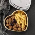 premium gold stainless steel heart dipping bowl