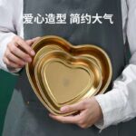 premium gold stainless steel heart dipping bowl