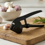 premium heavy duty cast aluminum garlic press crusher