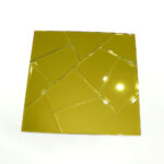 gold geometric mosaic wall mirror tiles stickers