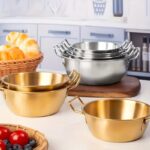 14cm gold stainless steel serving bowl pan