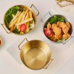 14cm gold stainless steel serving bowl pan