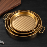 10 pieces golden crockery set design one