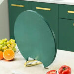 round shape plastic green cutting board