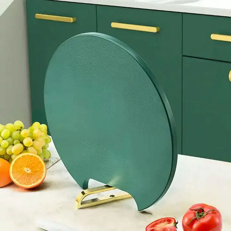 round shape plastic green cutting board