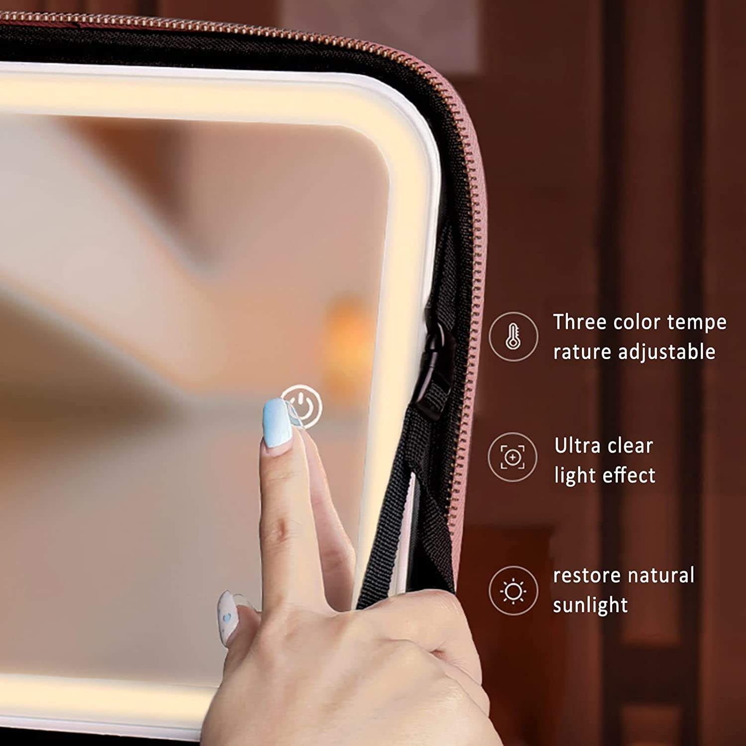 new led cosmetic bag with mirror new led cosmetic bag with mirror