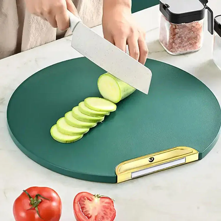 round shape plastic green cutting board