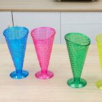 colorful plastic ice cream cone dessert cups