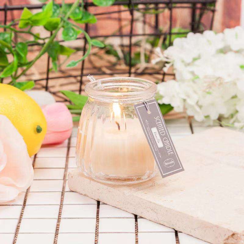 scented glass jar candles for home decor