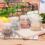 scented glass jar candles for home decor