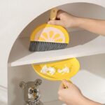 cute lemon shaped desktop mini dustpan set