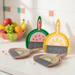 cute lemon shaped desktop mini dustpan set