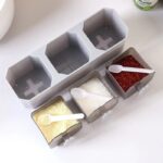 wall mounted rabbit design spice organizer box