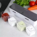 wall mounted collapsible kitchen spice storage organizer