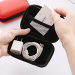 portable hard shell electronics and cable organizer case