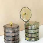 rotating multi layer jewelry organizer storage box