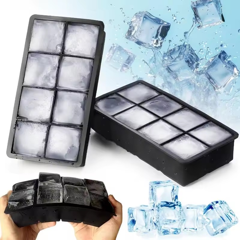 8 grid big silicone ice cube maker molds 8 grid big silicone ice cube maker molds