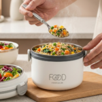 2 layer warm lunch box with bag