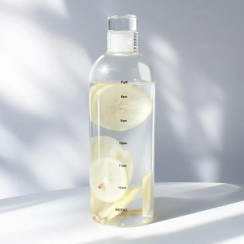 transparent plastic water bottle 750ml