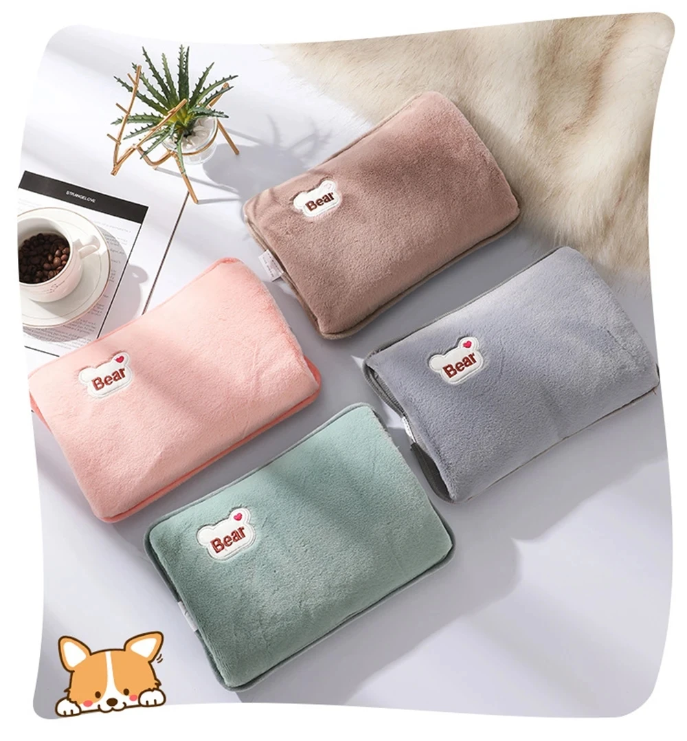 plush bear electric hot water bag massager