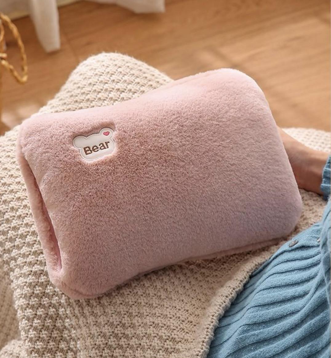 plush bear electric hot water bag massager