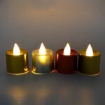 pack of 1 metallic led tea light candles