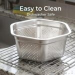 stainless steel 24cm square kitchen colander