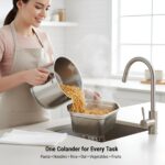 stainless steel 24cm square kitchen colander