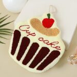 cute cupcake shaped soft plush kitchen towel