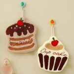 cute cupcake shaped soft plush kitchen towel