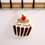 cute cupcake shaped soft plush kitchen towel