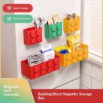 modular magnetic building block storage organizers