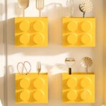 modular magnetic building block storage organizers
