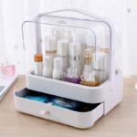 portable makeup organizer box transparent cosmetic showcase