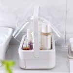 portable makeup organizer box transparent cosmetic showcase