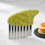 stainless steel crinkle cut vegetable slicer knife