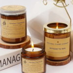 luxury scented jar candle with lid