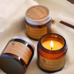 luxury scented jar candle with lid