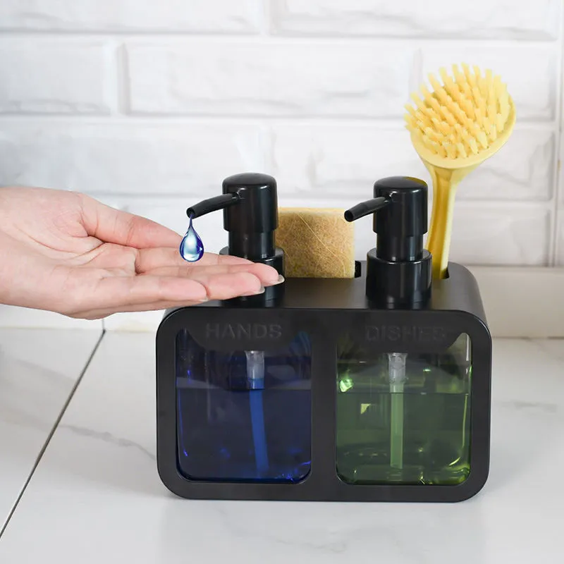 4 in 1 kitchen soap dispenser pump caddy organizer